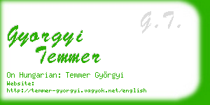gyorgyi temmer business card